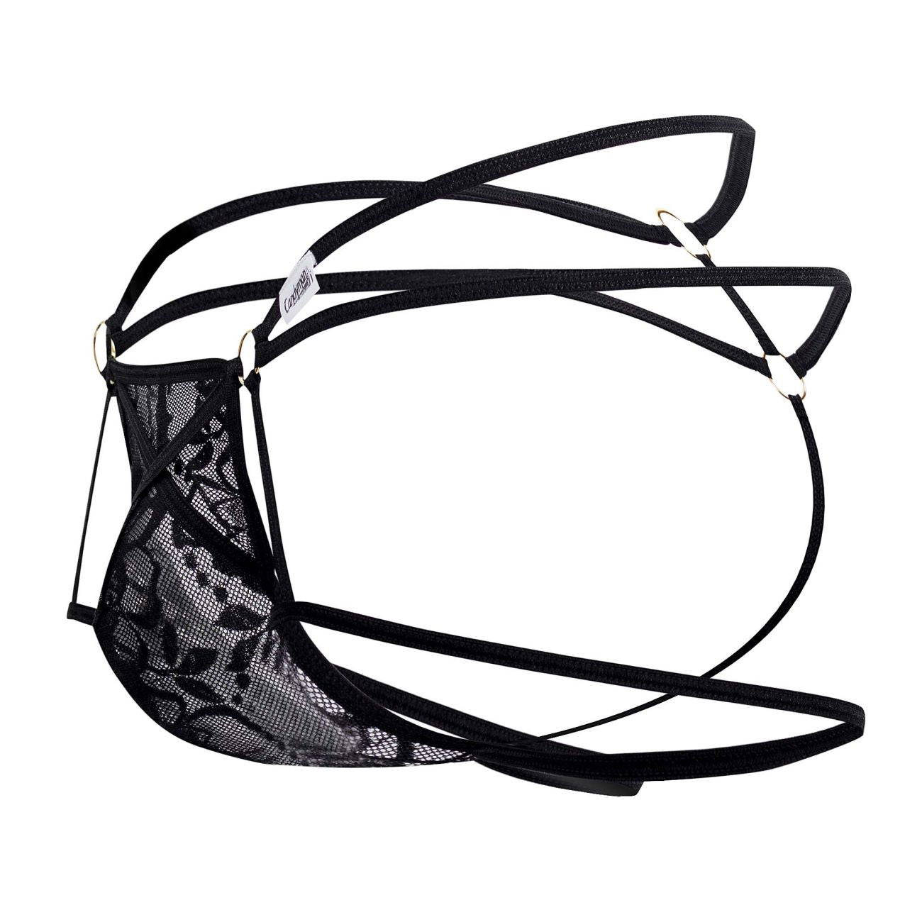 CandyMan 99671 Lace Jock Thongs Color Black - DealByEthan.gay loves CandyMan