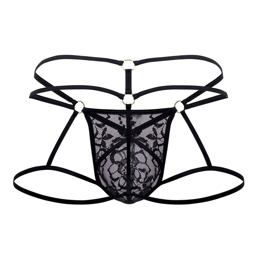 CandyMan 99671 Lace Jock Thongs Color Black - DealByEthan.gay loves CandyMan