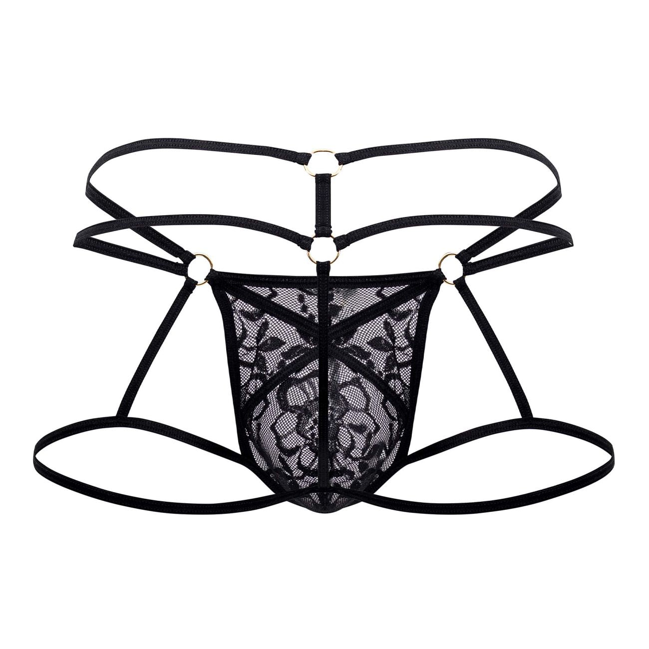 CandyMan 99671 Lace Jock Thongs Color Black - DealByEthan.gay loves CandyMan