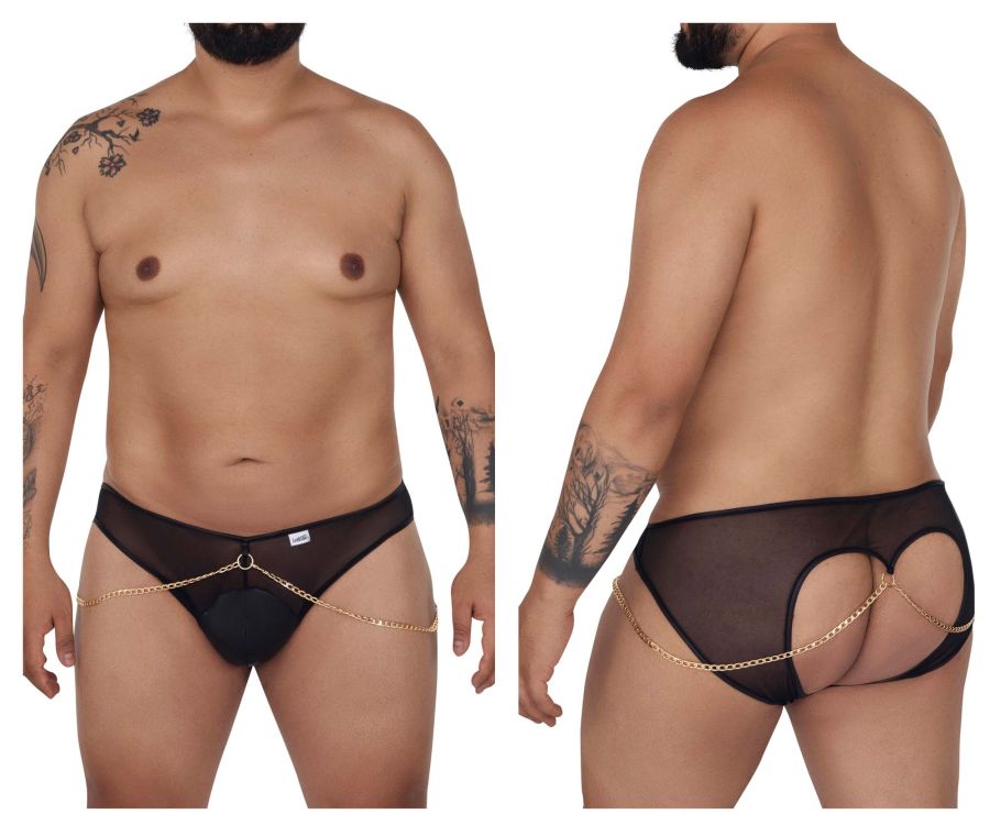 CandyMan 99672X Chain Jock Briefs Color Black - DealByEthan.gay loves CandyMan