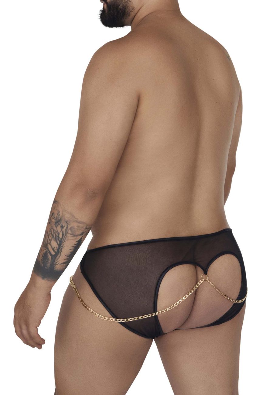 CandyMan 99672X Chain Jock Briefs Color Black - DealByEthan.gay loves CandyMan