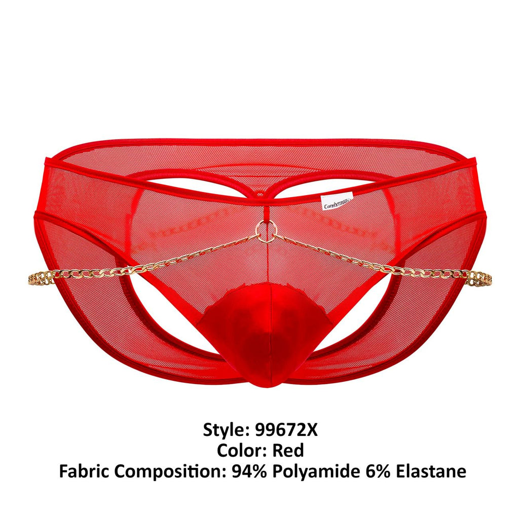 CandyMan 99672X Chain Jock Briefs Color Red - DealByEthan.gay loves CandyMan