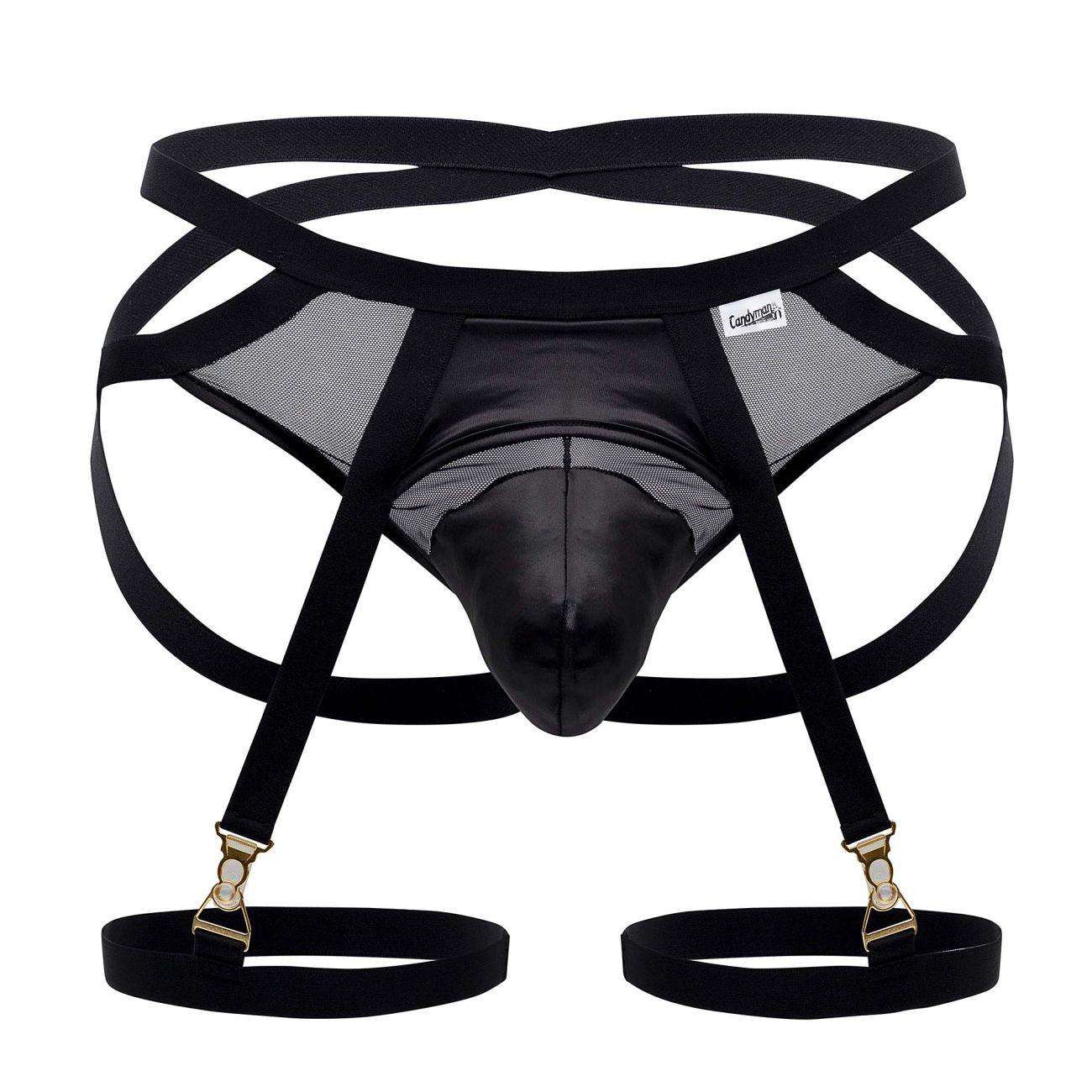 CandyMan 99675 Garter Jock Two Piece Set Color Black - DealByEthan.gay loves CandyMan