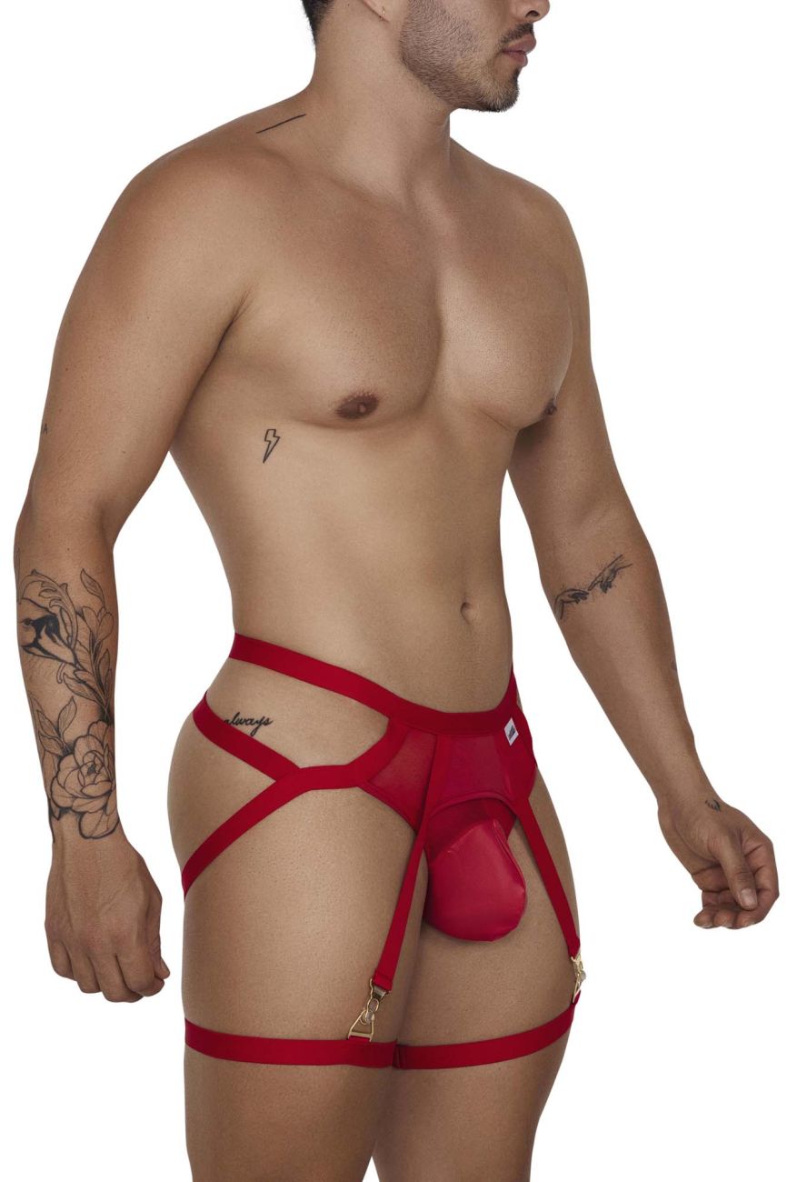 CandyMan 99675 Garter Jock Two Piece Set Color Red - DealByEthan.gay loves CandyMan