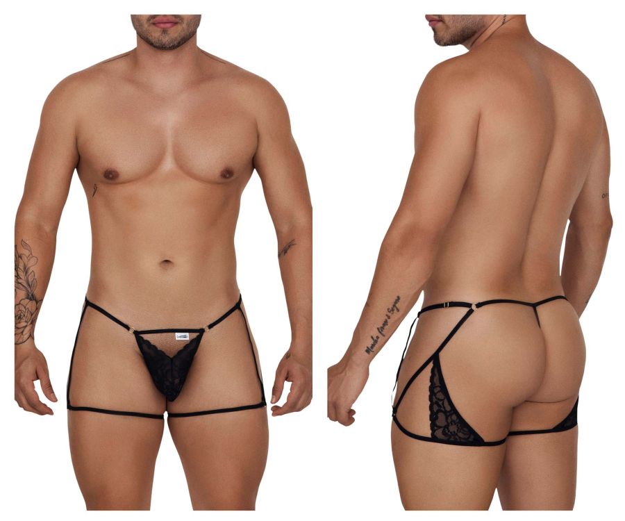 CandyMan 99678 Garter Thongs Color Black - DealByEthan.gay loves CandyMan