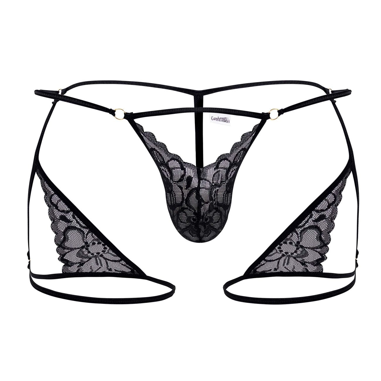 CandyMan 99678 Garter Thongs Color Black - DealByEthan.gay loves CandyMan