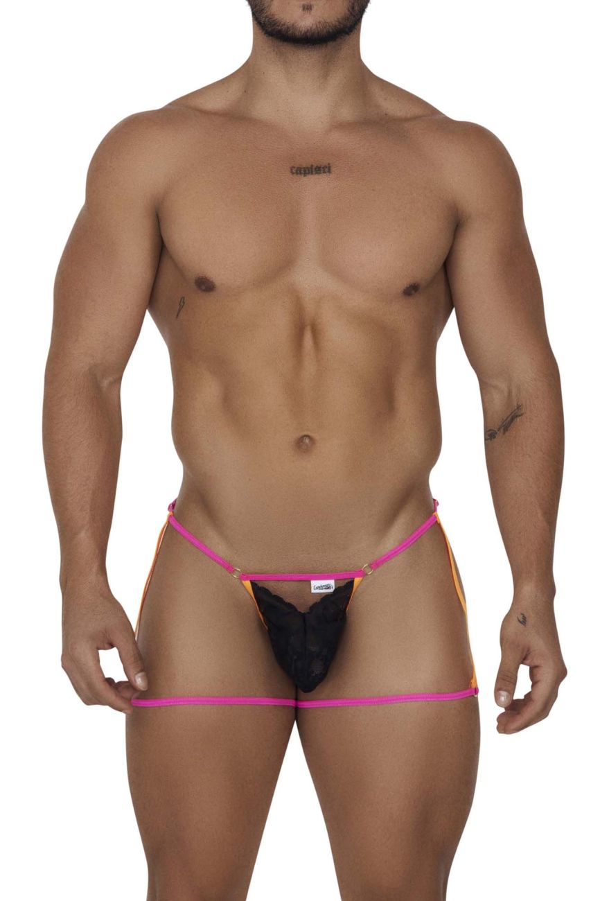 CandyMan 99678 Garter Thongs Color Neon-Black - DealByEthan.gay loves CandyMan