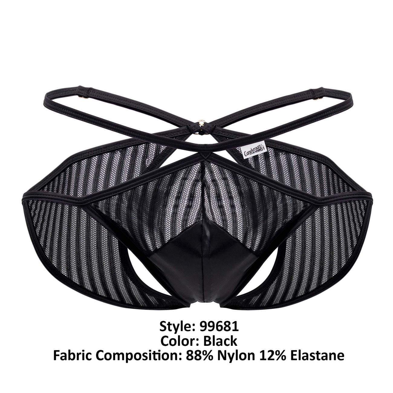 CandyMan 99681 Mesh Briefs Color Black - DealByEthan.gay loves CandyMan