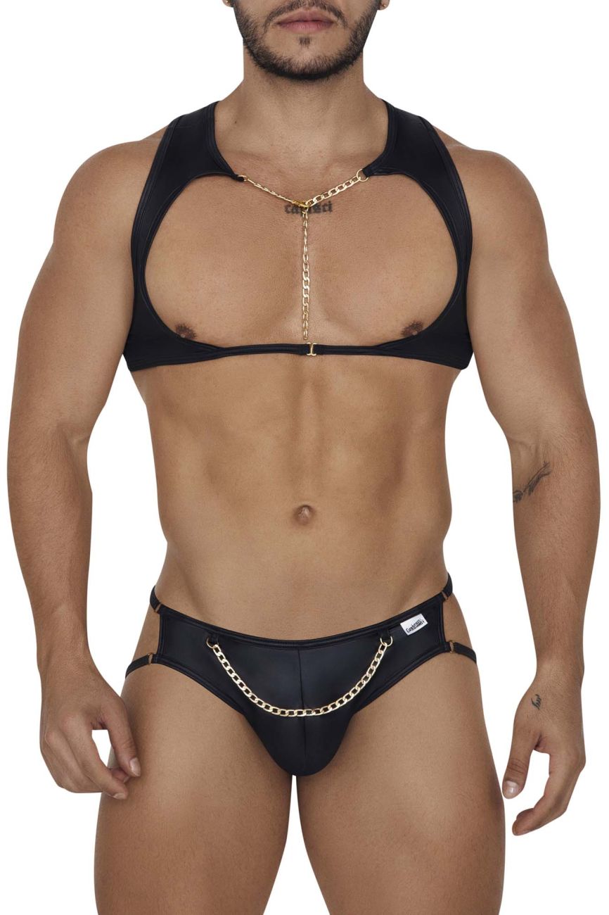 CandyMan 99682 Harness Jock Two Piece Set Color Black - DealByEthan.gay loves CandyMan