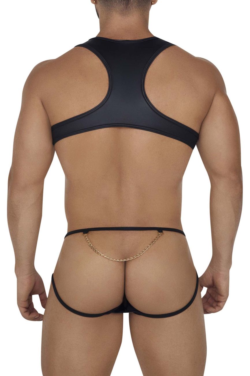 CandyMan 99682 Harness Jock Two Piece Set Color Black - DealByEthan.gay loves CandyMan