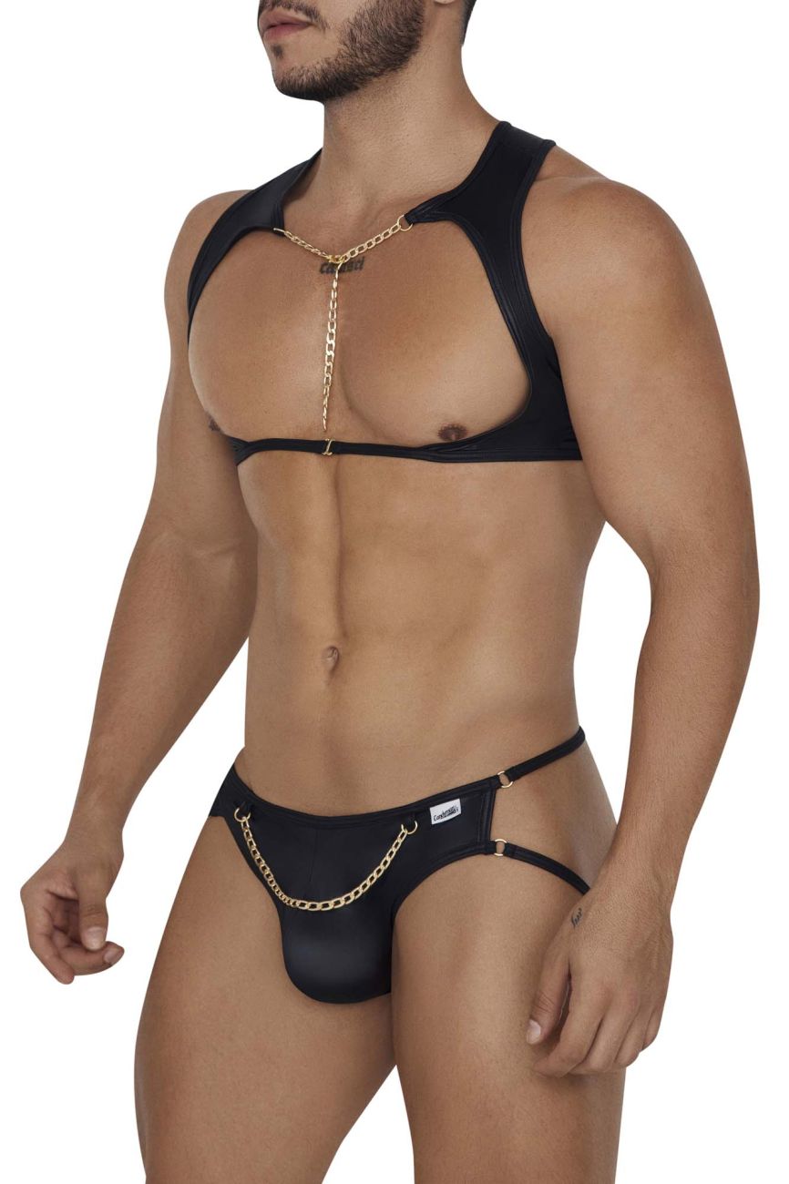 CandyMan 99682 Harness Jock Two Piece Set Color Black - DealByEthan.gay loves CandyMan