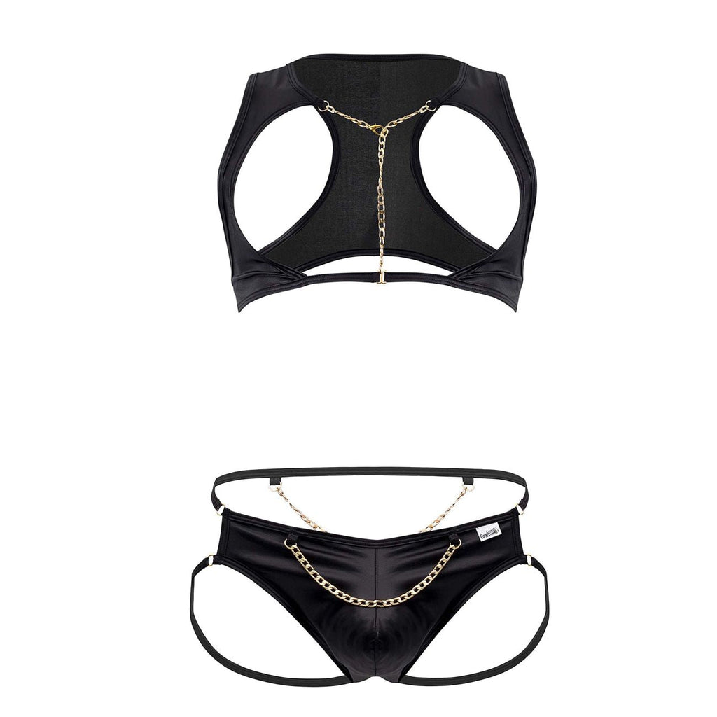 CandyMan 99682 Harness Jock Two Piece Set Color Black - DealByEthan.gay loves CandyMan