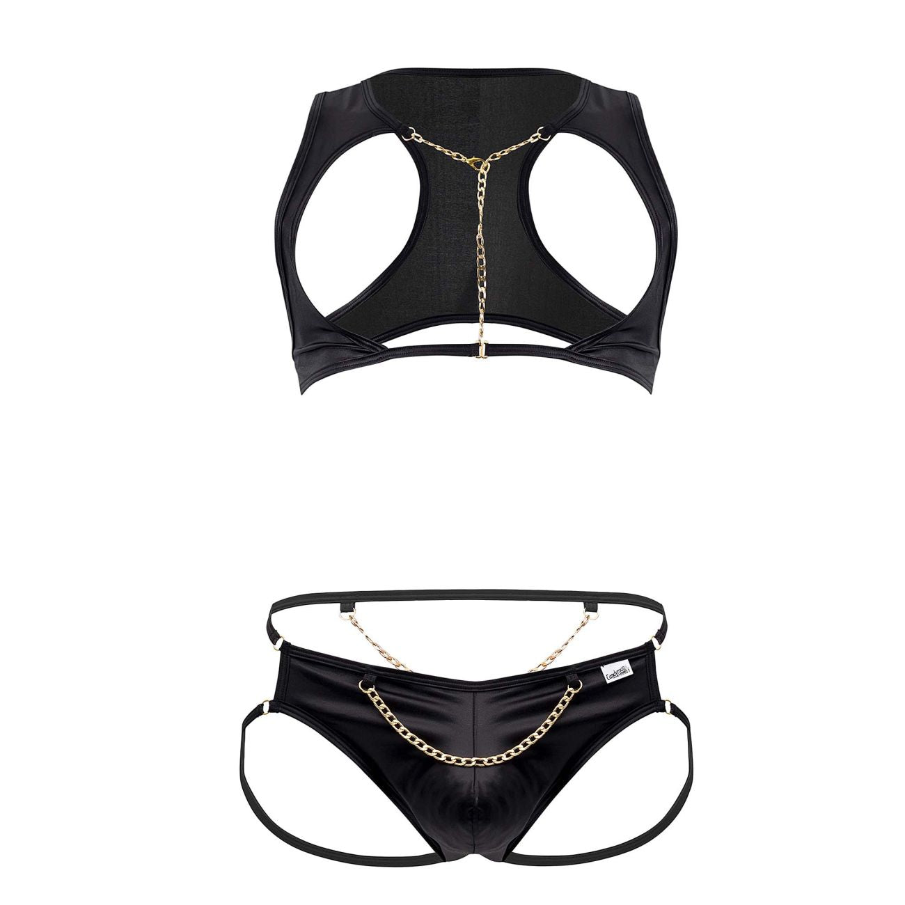 CandyMan 99682 Harness Jock Two Piece Set Color Black - DealByEthan.gay loves CandyMan