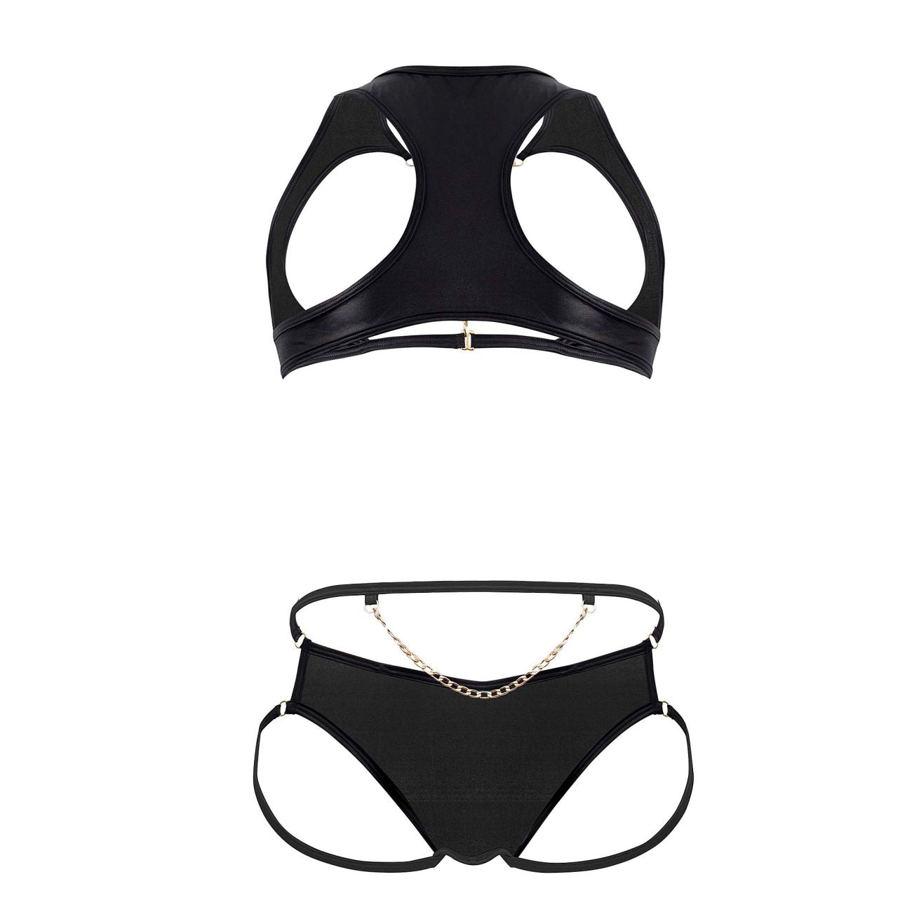CandyMan 99682 Harness Jock Two Piece Set Color Black - DealByEthan.gay loves CandyMan