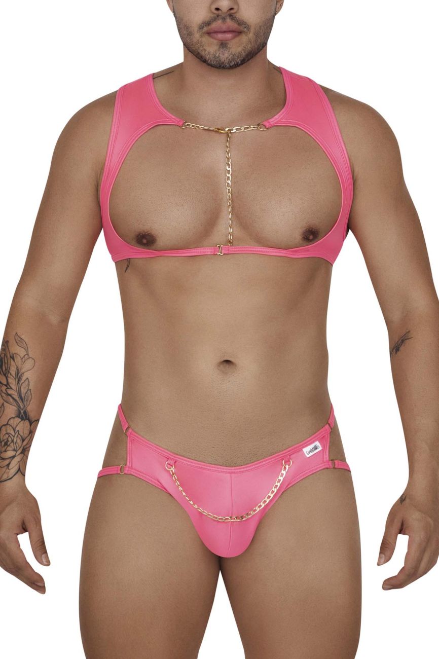 CandyMan 99682 Harness Jock Two Piece Set Color Pink - DealByEthan.gay loves CandyMan