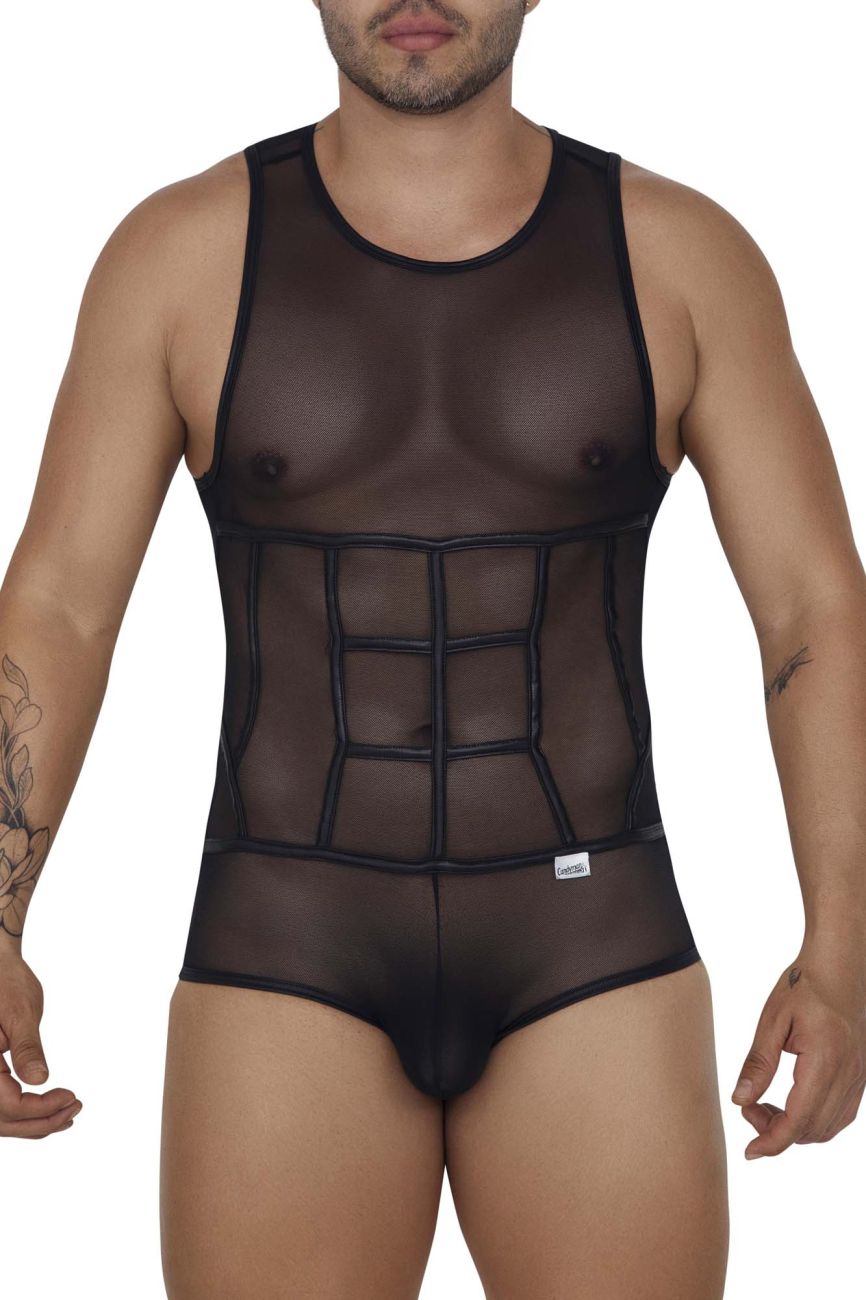CandyMan 99683 Tulle Bodysuit Color Black - DealByEthan.gay loves CandyMan