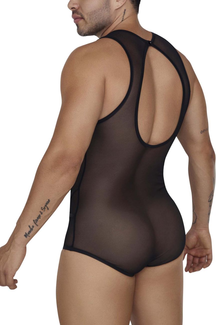 CandyMan 99683 Tulle Bodysuit Color Black - DealByEthan.gay loves CandyMan