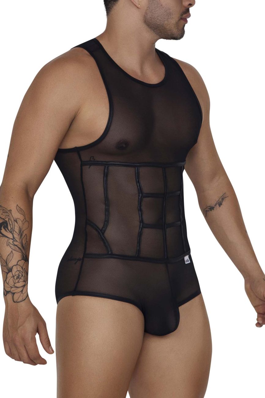 CandyMan 99683 Tulle Bodysuit Color Black - DealByEthan.gay loves CandyMan
