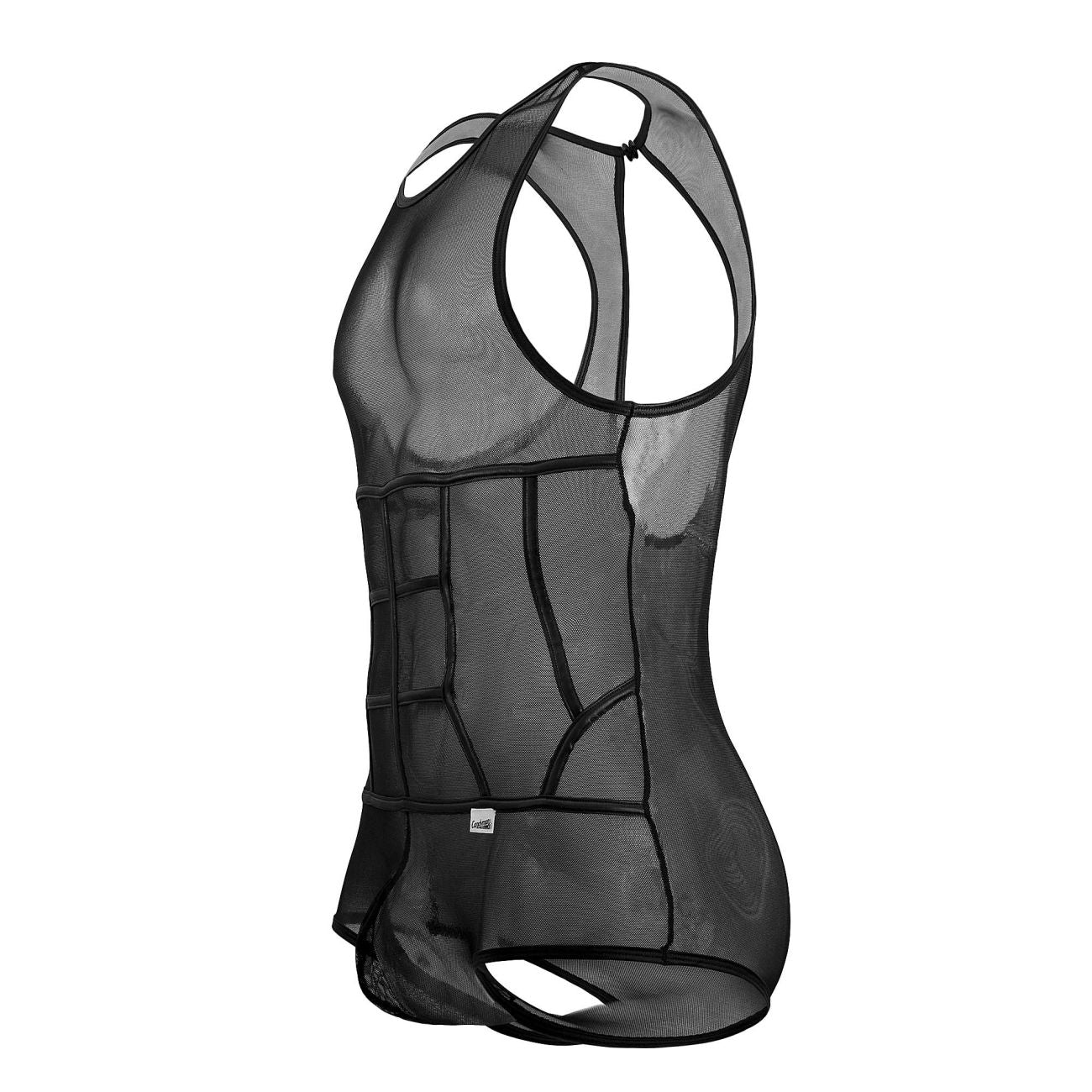 CandyMan 99683X Tulle Bodysuit Color Black - DealByEthan.gay loves CandyMan