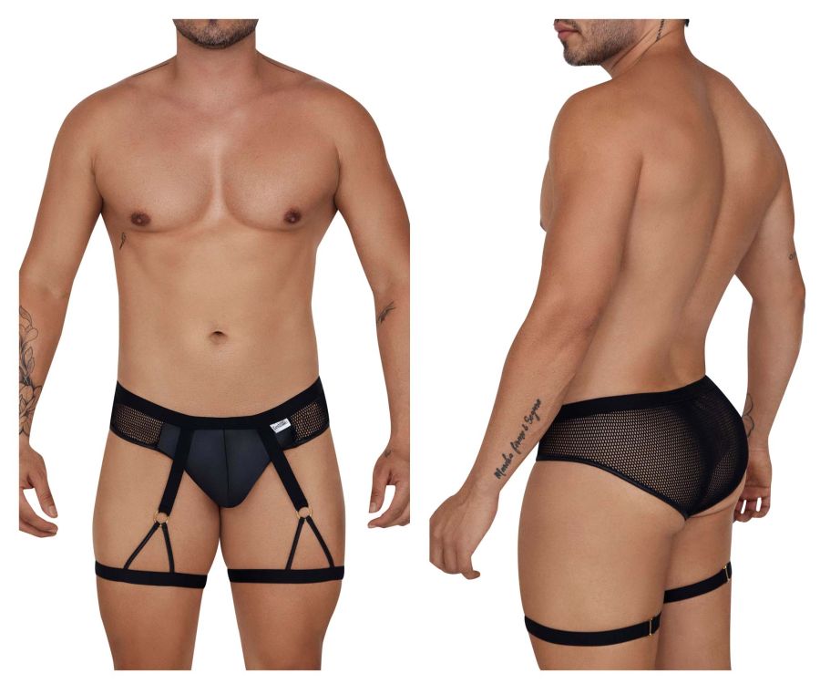 CandyMan 99684 Garter Briefs Color Black - DealByEthan.gay loves CandyMan