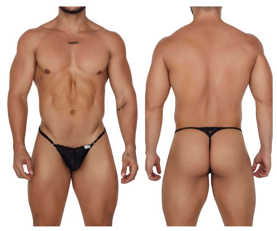 CandyMan 99685 Lace Thongs Color Black - DealByEthan.gay loves CandyMan