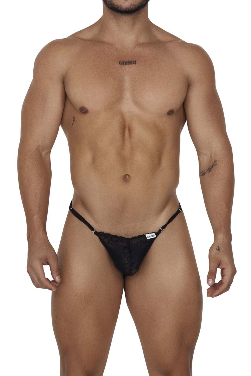 CandyMan 99685 Lace Thongs Color Black - DealByEthan.gay loves CandyMan