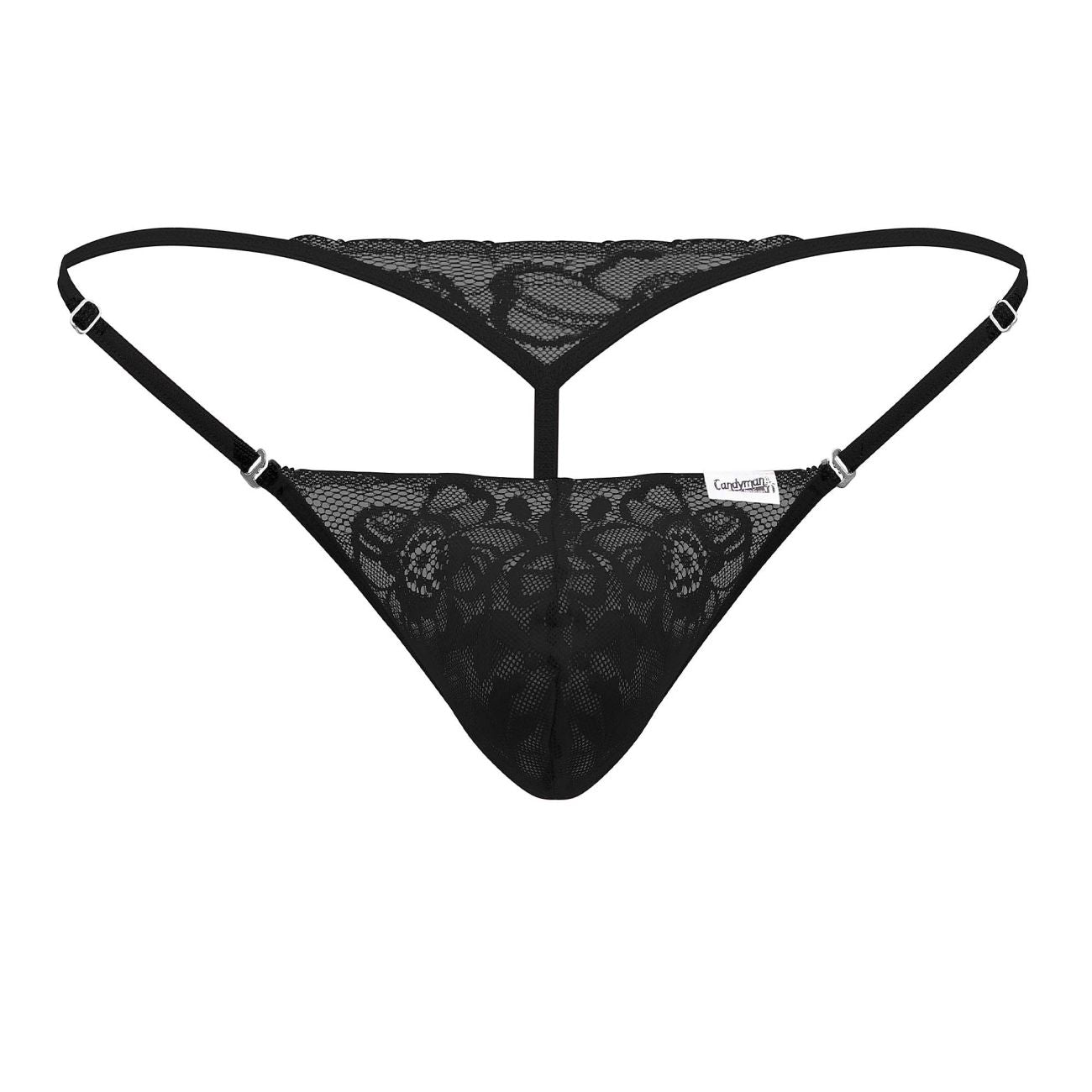 CandyMan 99685 Lace Thongs Color Black - DealByEthan.gay loves CandyMan
