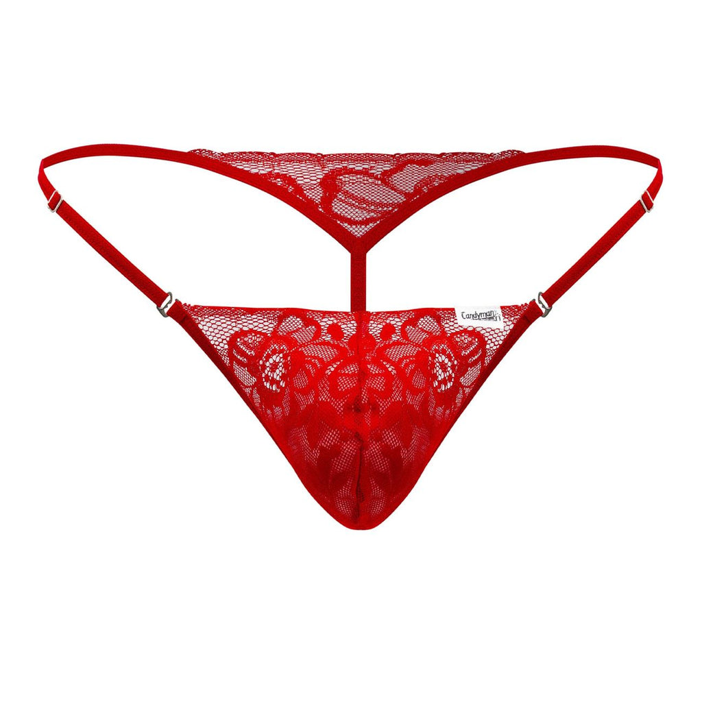CandyMan 99685 Lace Thongs Color Red - DealByEthan.gay loves CandyMan