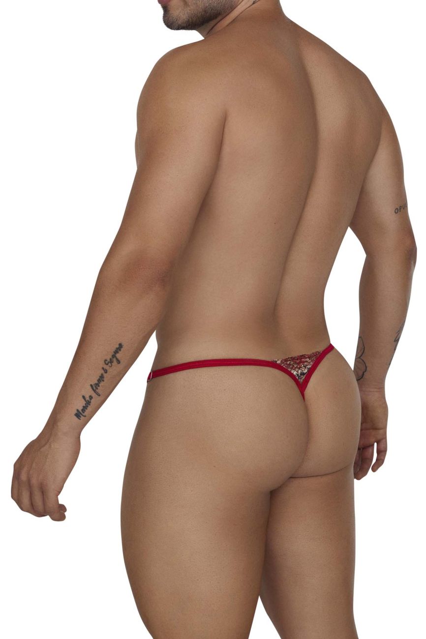 CandyMan 99685 Lace Thongs Color Red-Print - DealByEthan.gay loves CandyMan