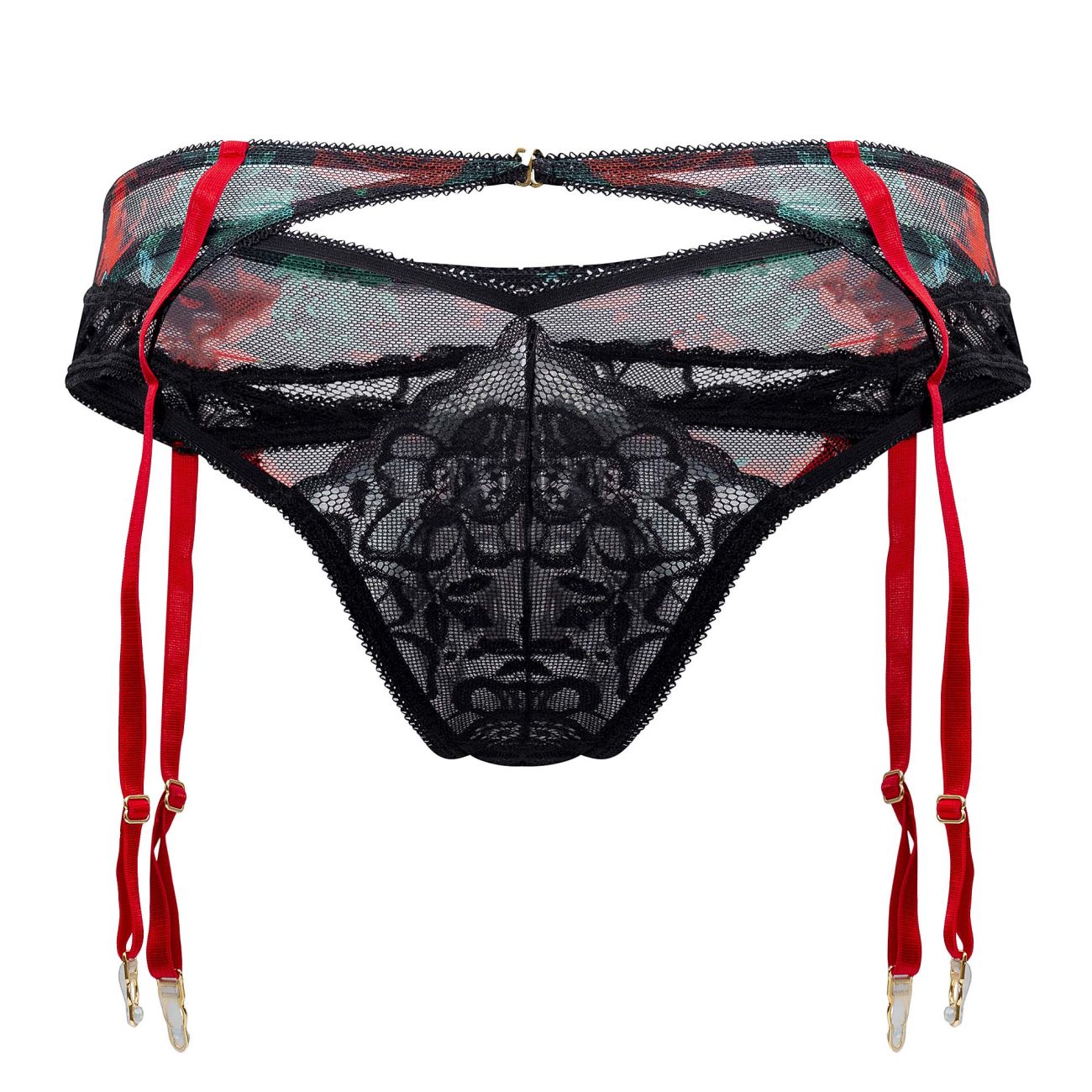 CandyMan 99688 Garter Thongs Two Piece Set Color Black - DealByEthan.gay loves CandyMan