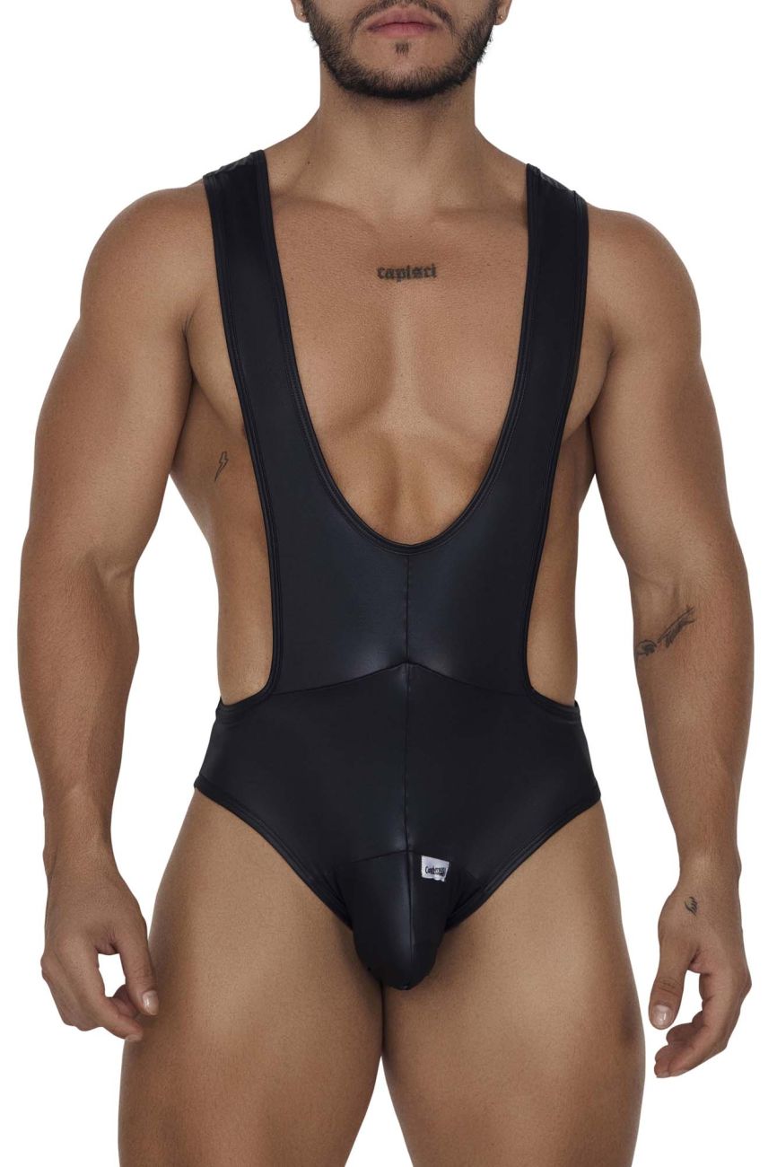 CandyMan 99693 Wrestling Bodysuit Color Black - DealByEthan.gay loves CandyMan