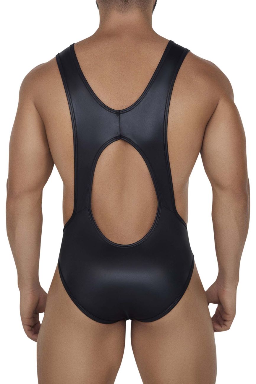 CandyMan 99693 Wrestling Bodysuit Color Black - DealByEthan.gay loves CandyMan