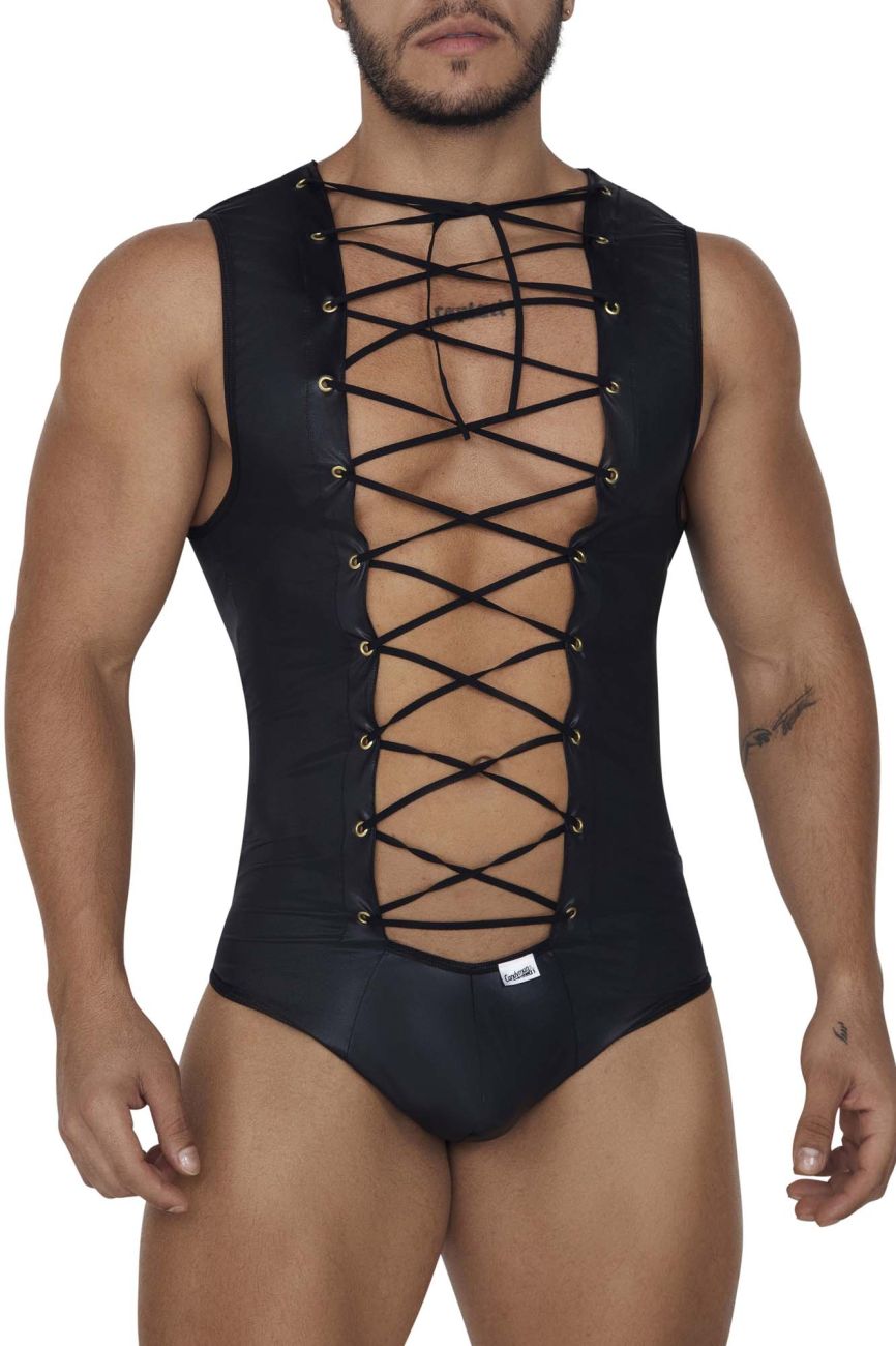 CandyMan 99694 Wrestling Bodysuit Color Black - DealByEthan.gay loves CandyMan