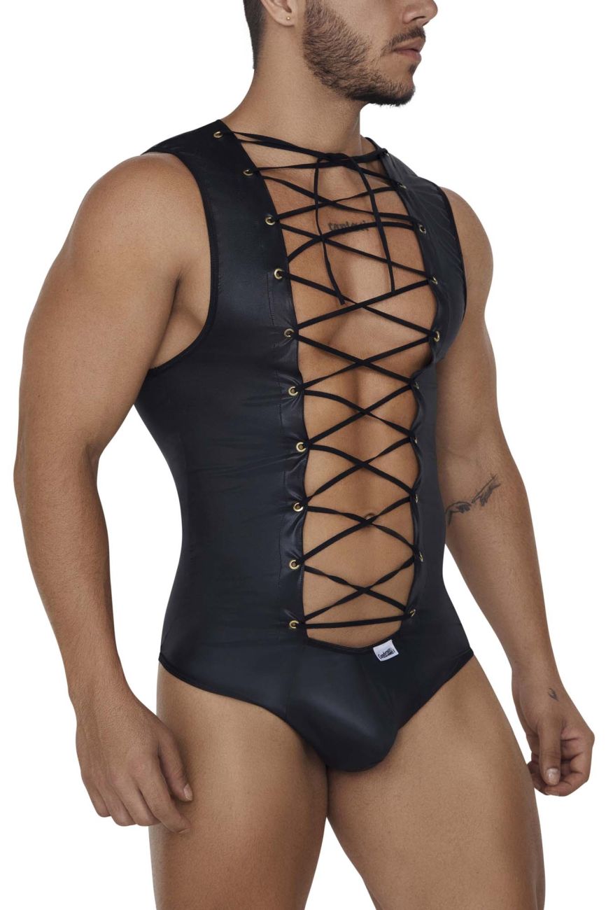 CandyMan 99694 Wrestling Bodysuit Color Black - DealByEthan.gay loves CandyMan