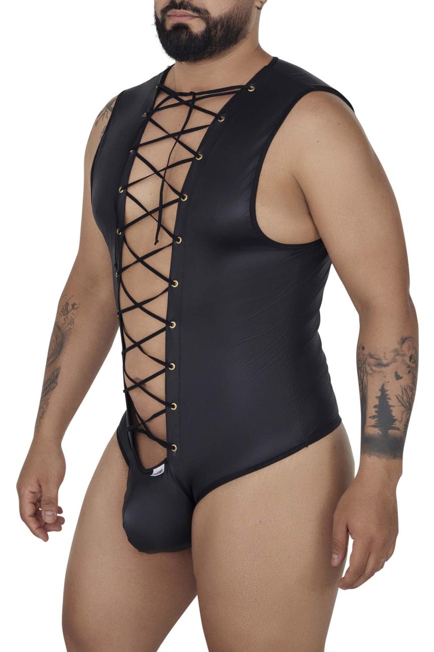 CandyMan 99694X Wrestling Bodysuit Color Black - DealByEthan.gay loves CandyMan