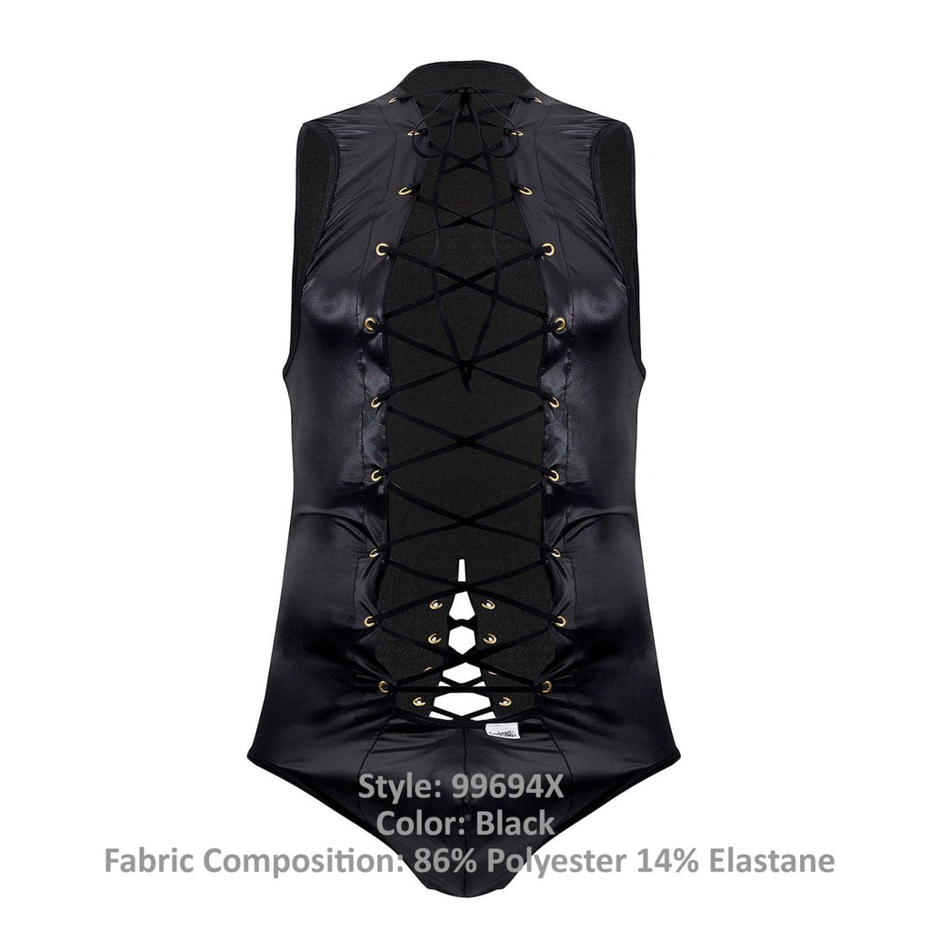 CandyMan 99694X Wrestling Bodysuit Color Black - DealByEthan.gay loves CandyMan