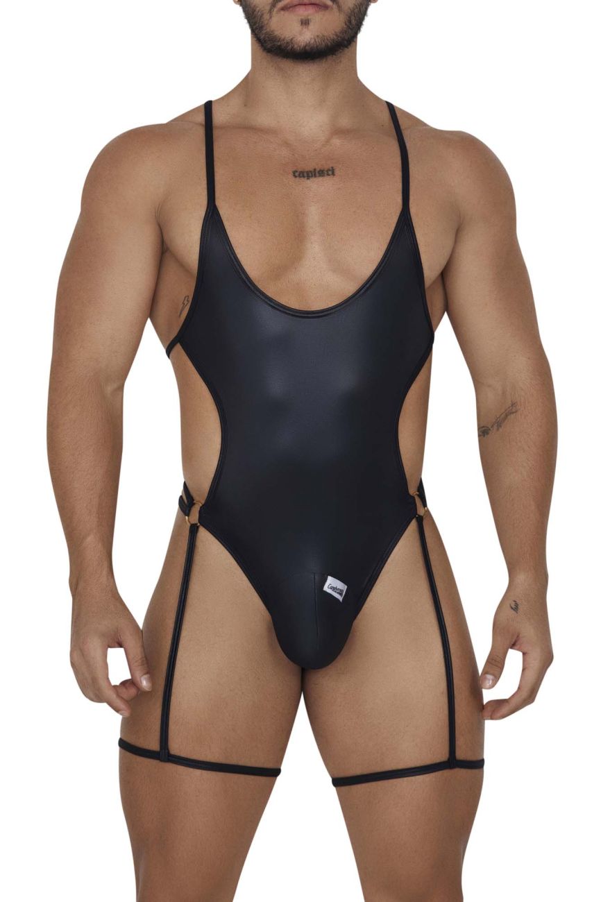 CandyMan 99697 Garter Bodysuit Color Black - DealByEthan.gay loves CandyMan