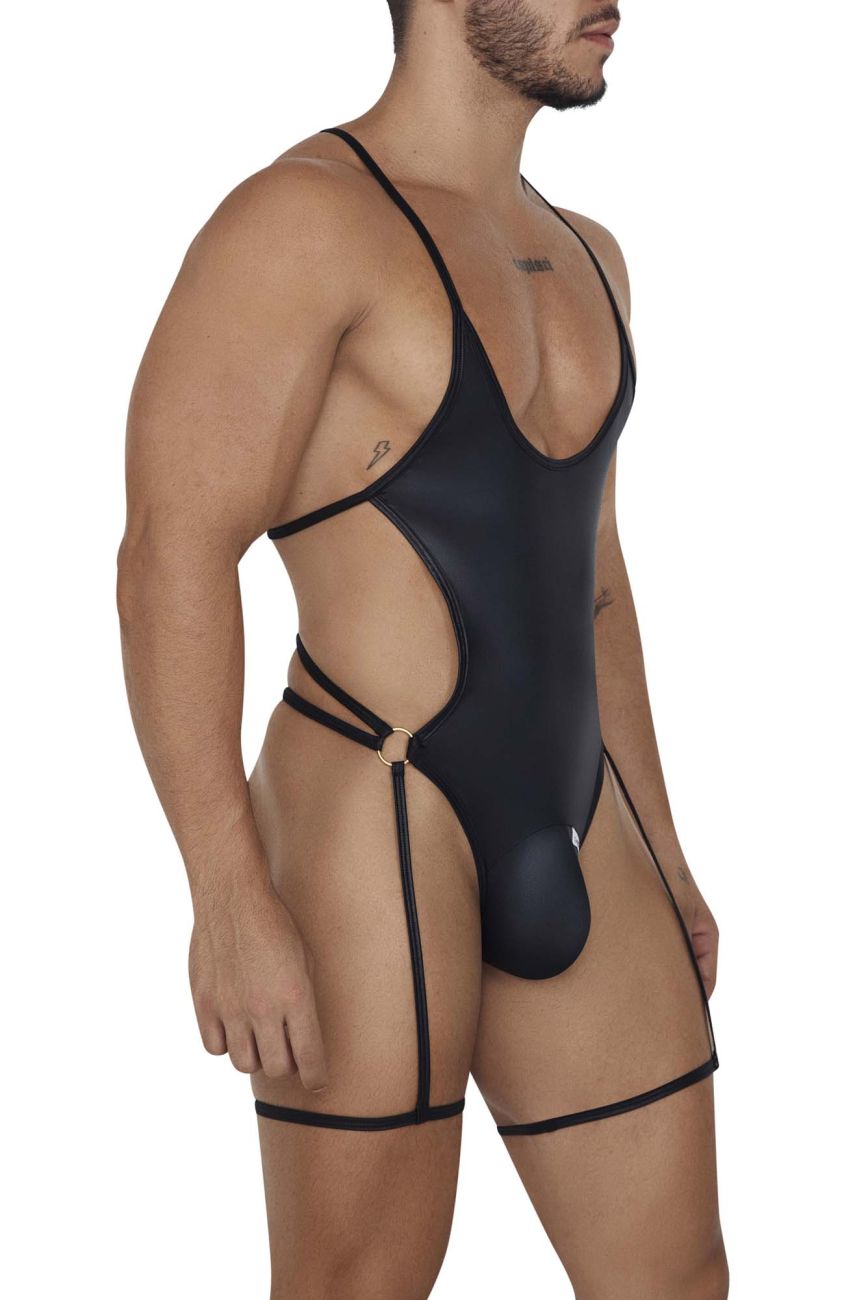 CandyMan 99697 Garter Bodysuit Color Black - DealByEthan.gay loves CandyMan