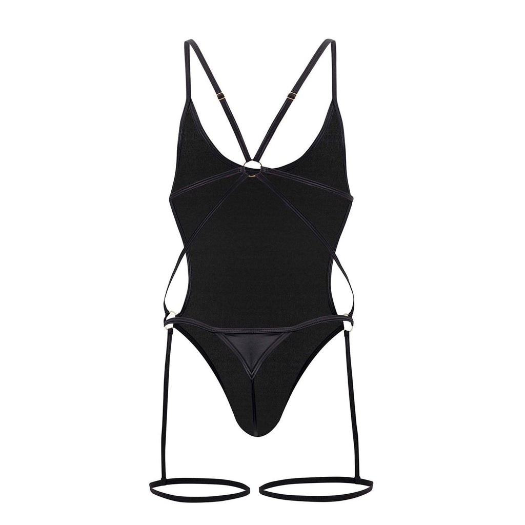 CandyMan 99697 Garter Bodysuit Color Black - DealByEthan.gay loves CandyMan