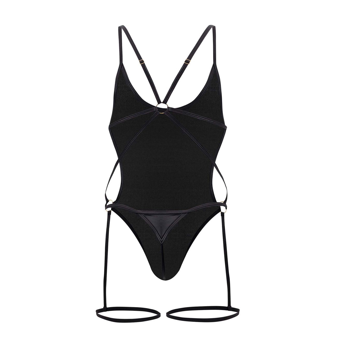 CandyMan 99697 Garter Bodysuit Color Black - DealByEthan.gay loves CandyMan