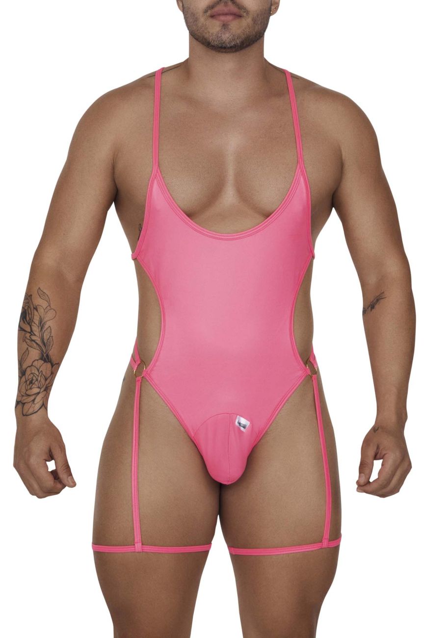 CandyMan 99697 Garter Bodysuit Color Pink - DealByEthan.gay loves CandyMan