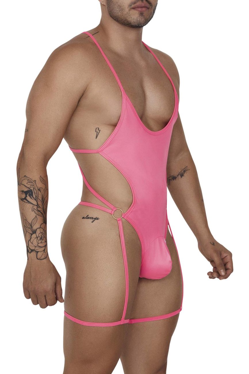 CandyMan 99697 Garter Bodysuit Color Pink - DealByEthan.gay loves CandyMan