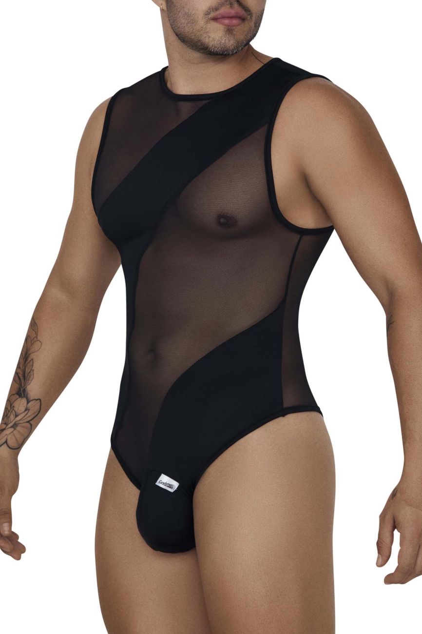 CandyMan 99699 Mesh Bodysuit Color Black - DealByEthan.gay loves CandyMan