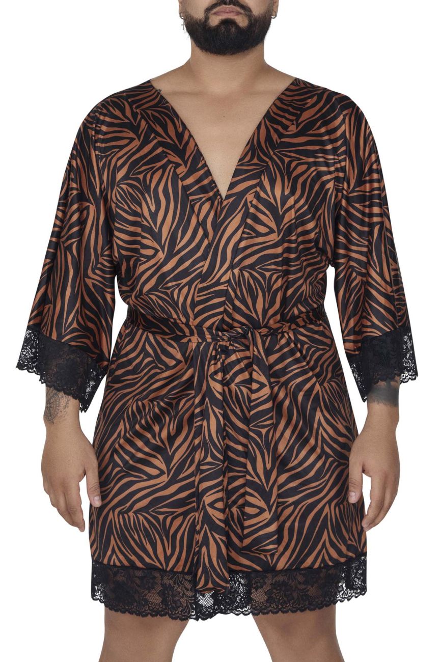 CandyMan 99700X Robe Thong Two Piece Set Color Animal Print - DealByEthan.gay loves CandyMan