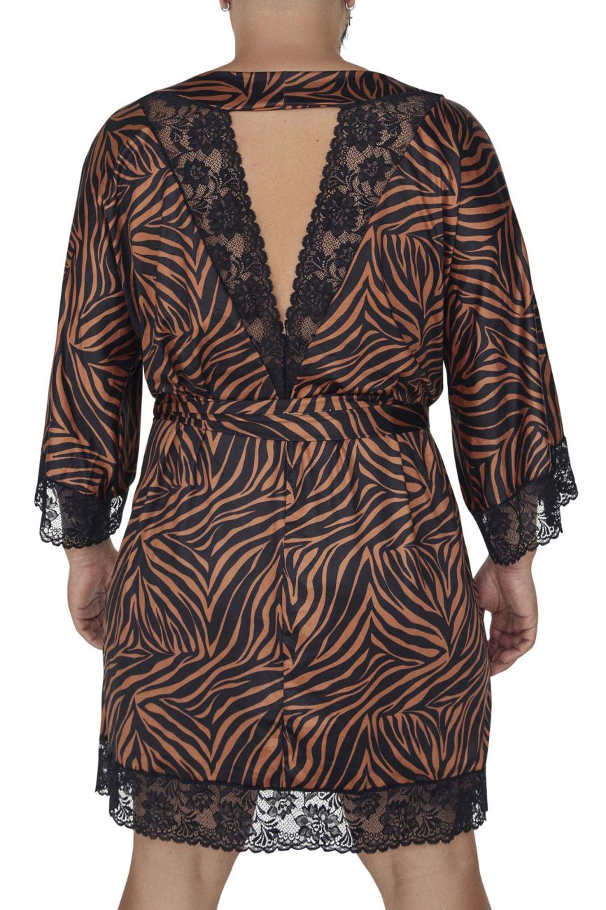 CandyMan 99700X Robe Thong Two Piece Set Color Animal Print - DealByEthan.gay loves CandyMan