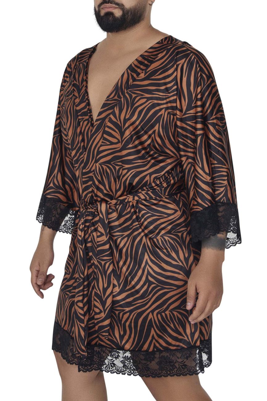 CandyMan 99700X Robe Thong Two Piece Set Color Animal Print - DealByEthan.gay loves CandyMan