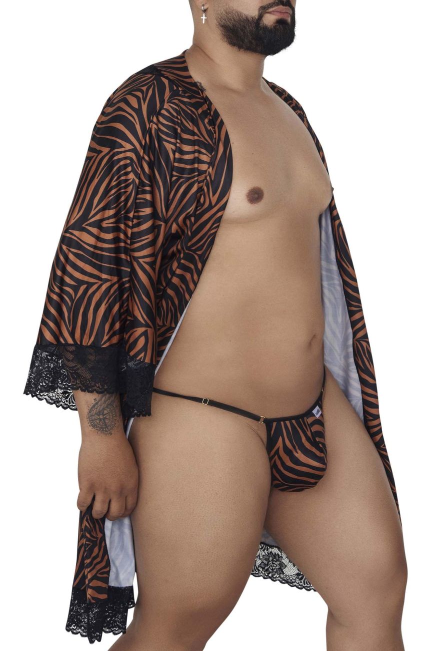 CandyMan 99700X Robe Thong Two Piece Set Color Animal Print - DealByEthan.gay loves CandyMan