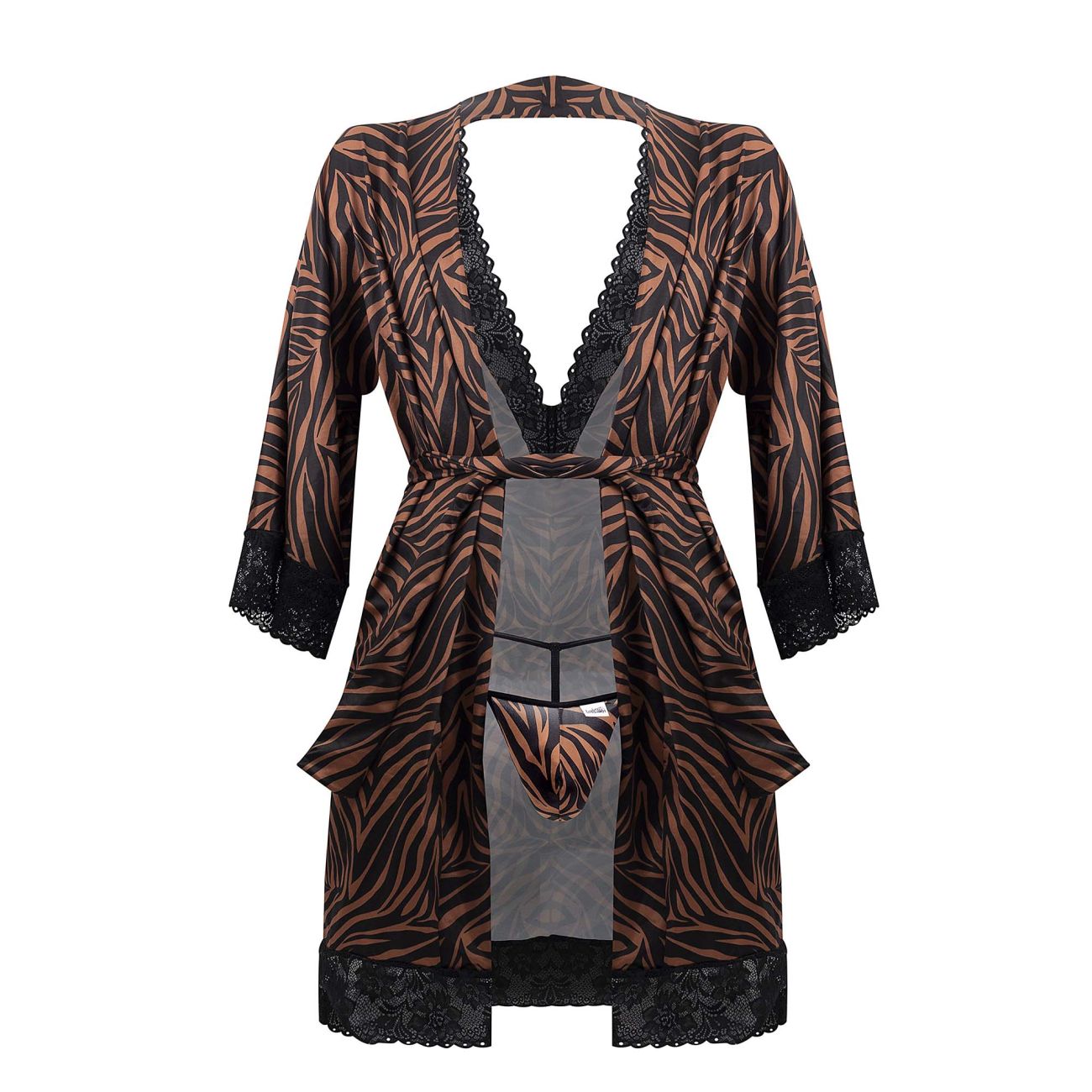 CandyMan 99700X Robe Thong Two Piece Set Color Animal Print - DealByEthan.gay loves CandyMan