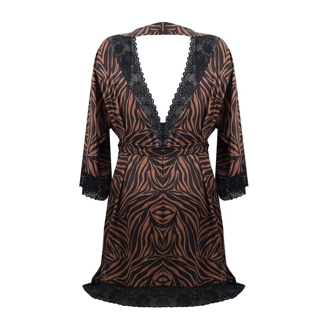 CandyMan 99700X Robe Thong Two Piece Set Color Animal Print - DealByEthan.gay loves CandyMan