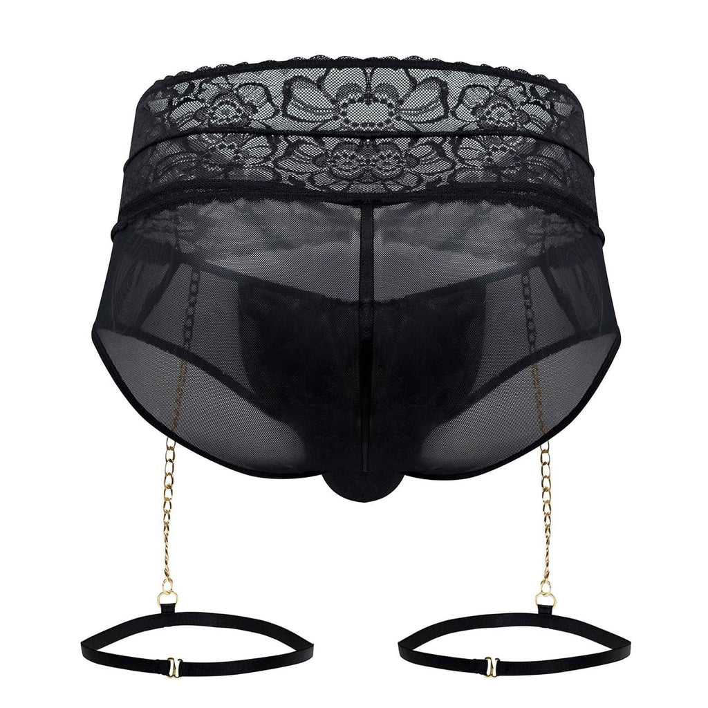 CandyMan 99703 Garter Briefs Two Piece Set Color Black - DealByEthan.gay loves CandyMan